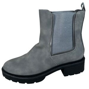 Rocket Dog Gray Chelsea Boots Lug Sole Elastic Side Ankle Boots Size 11